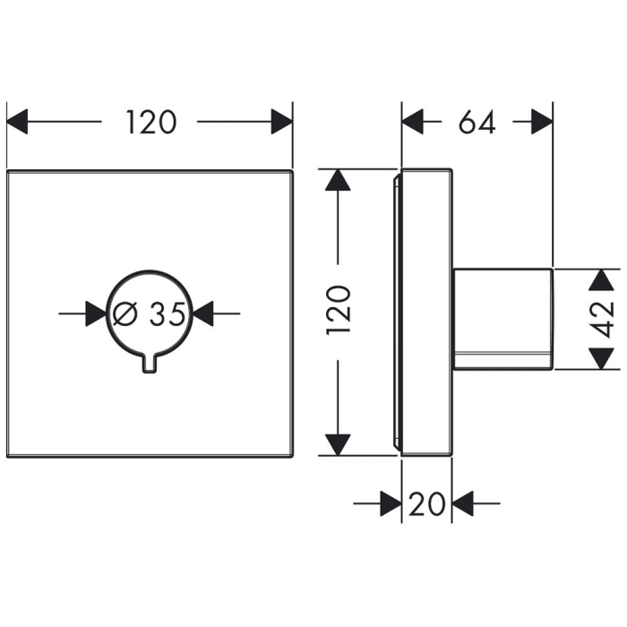 AXOR Starck Absperrventil Fertigset