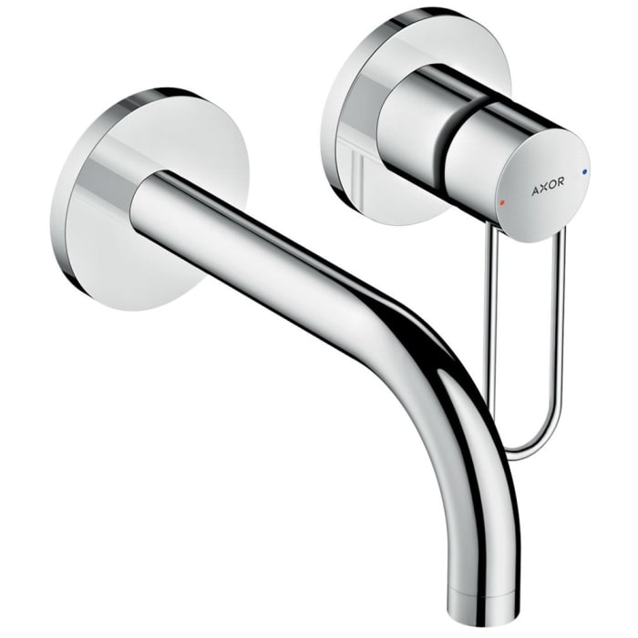 AXOR Uno Einhebel Waschtischmischer Unterputz mit Bügelgriff für Wandmontage, Ausladung 16,5 cm