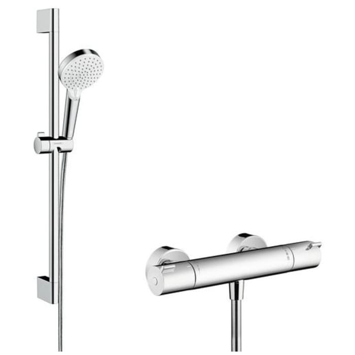 hansgrohe Ecostat 1001 CL Combi 65 cm mit Crometta Vario Handbrause