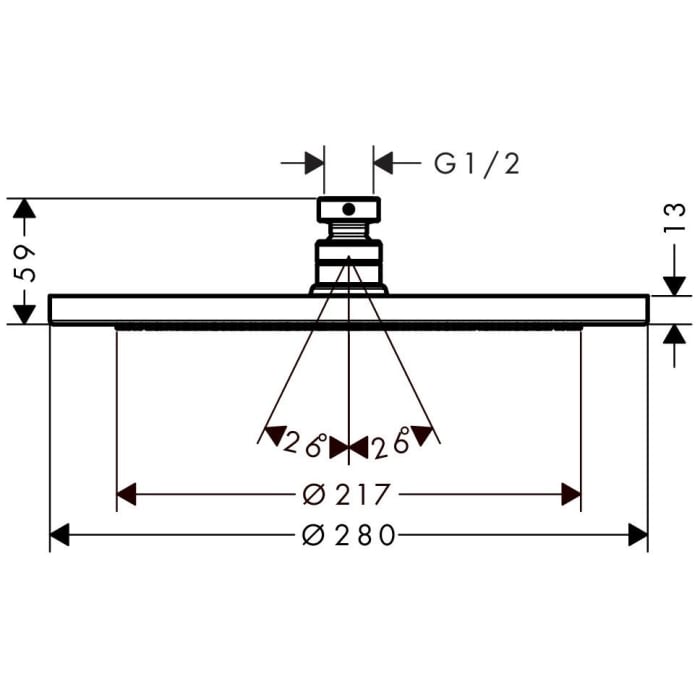 hansgrohe Croma Kopfbrause 280 1jet