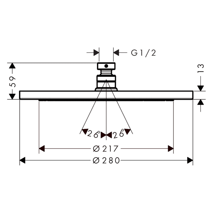 hansgrohe Croma Kopfbrause 280 1jet