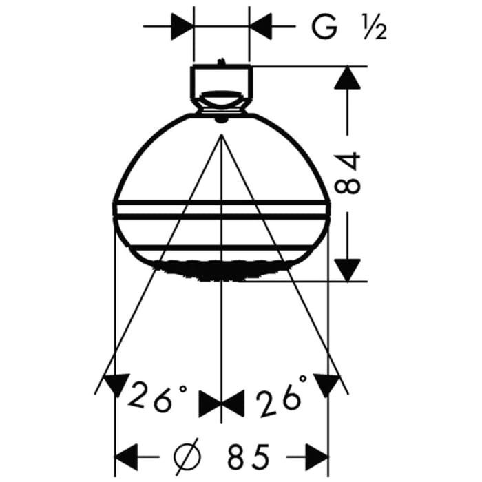hansgrohe Crometta 85 Kopfbrause 1jet Green