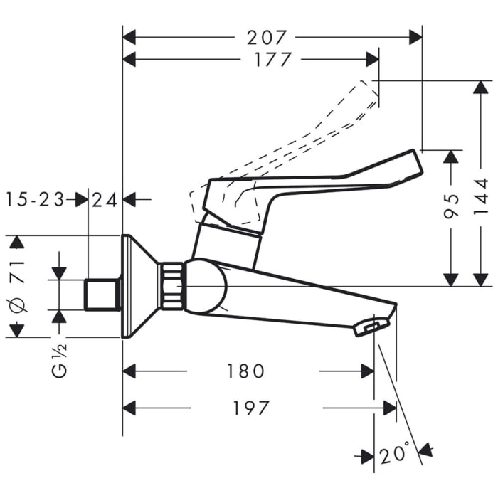 hansgrohe Focus Care Einhebel-Waschtischmischer Aufputz