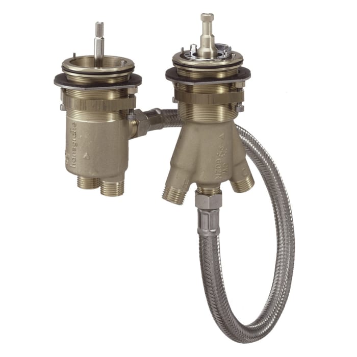 hansgrohe Grundset zu 2-Loch-Thermostat Wannenrandmontage