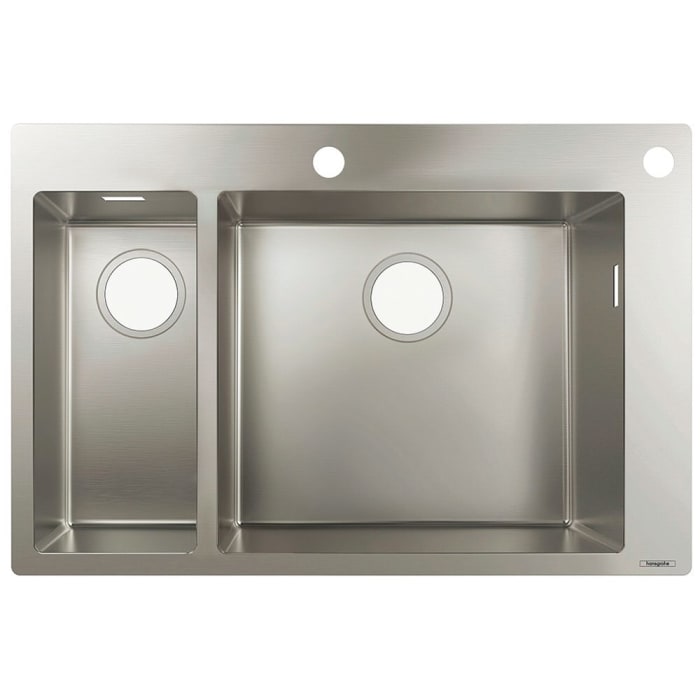 hansgrohe S712-F655 Einbauspüle 180/450 mit 2 Becken, ohne Abtropffläche