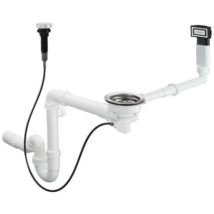 hansgrohe D16-11 Automatische Ab- und Überlaufgarnitur für Einzelbecken Granit