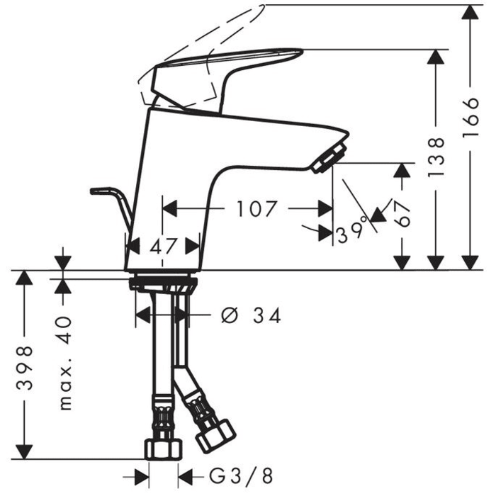 hansgrohe Logis Einhebel-Waschtischmischer 70