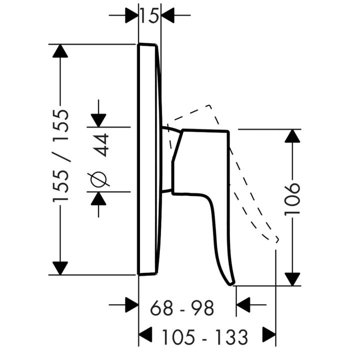 hansgrohe Metris Einhebel-Brausemischer Unterputz