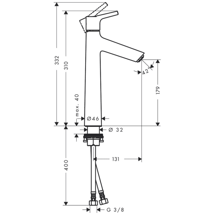 hansgrohe Talis S Einhebel-Waschtischmischer 190