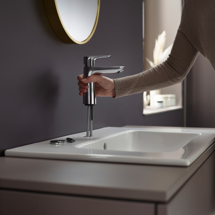 hansgrohe Talis E Einhebel-Waschtischmischer 110 mit Push-Open-Ablaufgarnitur