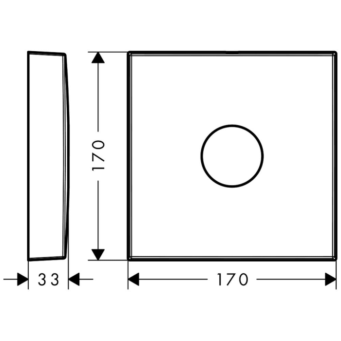 AXOR Verlängerungsrosette eckig 1-Loch