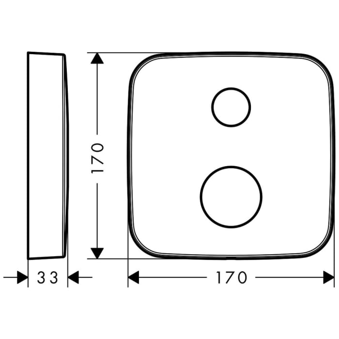 AXOR Verlängerungsrosette 2-Loch Pfeil