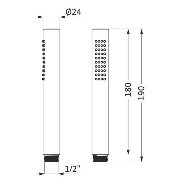 Herzbach LIVING SPA Stabhandbrause rund