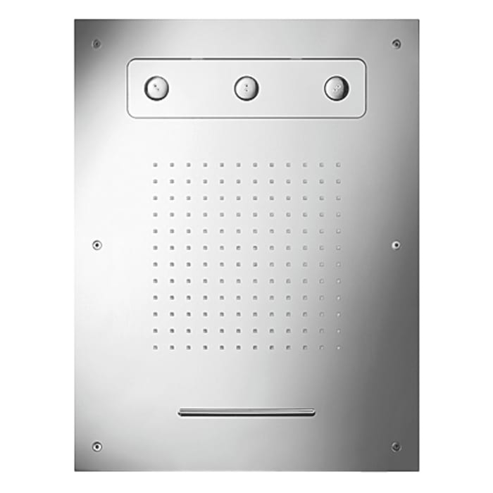 Herzbach LIVING SPA Regenbrause 63 x 48 cm Multifunktion 3, Deckenmontage