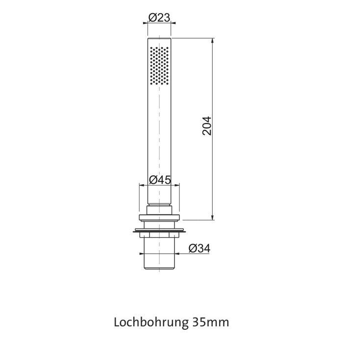 Herzbach DESIGN IX Schlauchbrausegarnitur rund
