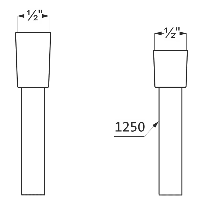 Herzbach LIVING SPA Brauseschlauch Silberflex 125 cm