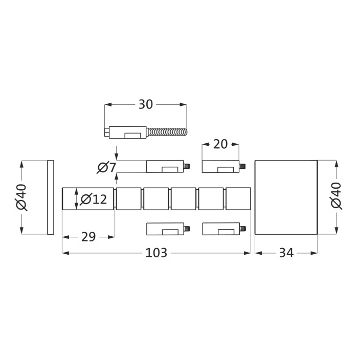 Herzbach LOGIC XL 5 Unterputzverlängerung 4 cm kürzbar für LOGIC XL5 Unterputz-Thermostat