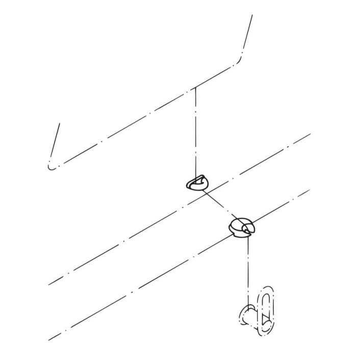 HEWI Serie 801 Seilumlenkung für Kippspiegel 801.01.100 , 801.01.200