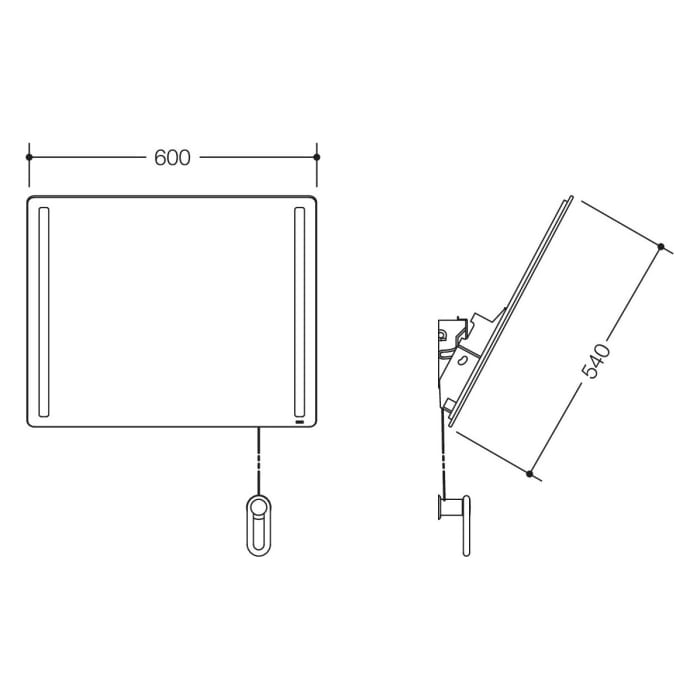 HEWI LED Kippspiegel basic