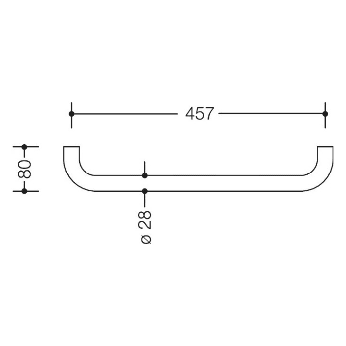 HEWI Serie 477 Badetuchhalter 45,7 cm ohne Rosetten