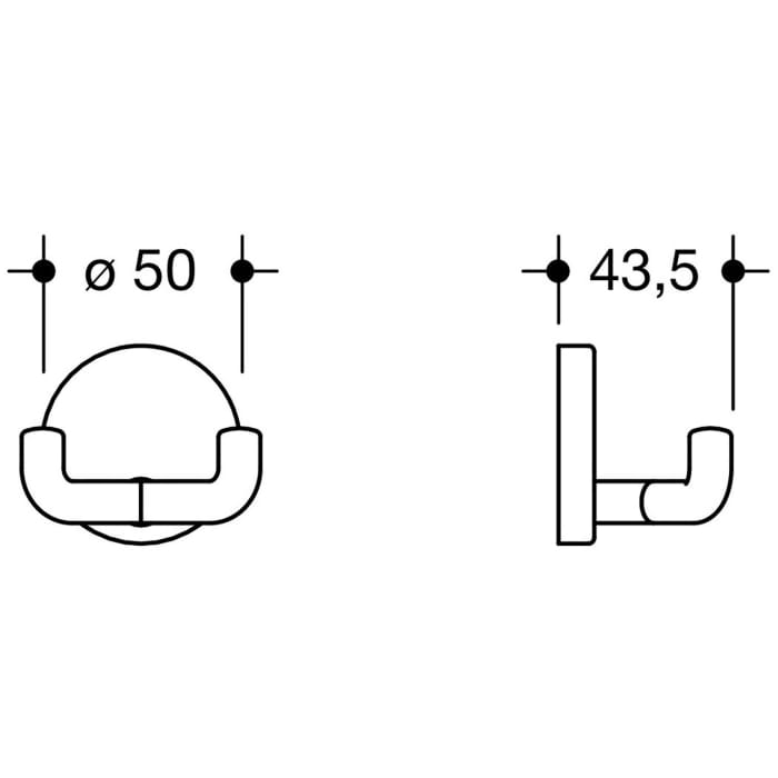 HEWI Serie 477 Doppelhaken