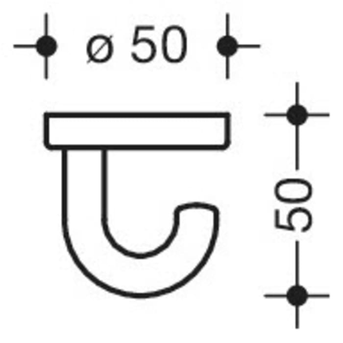 HEWI Serie 477 Haken halbrund
