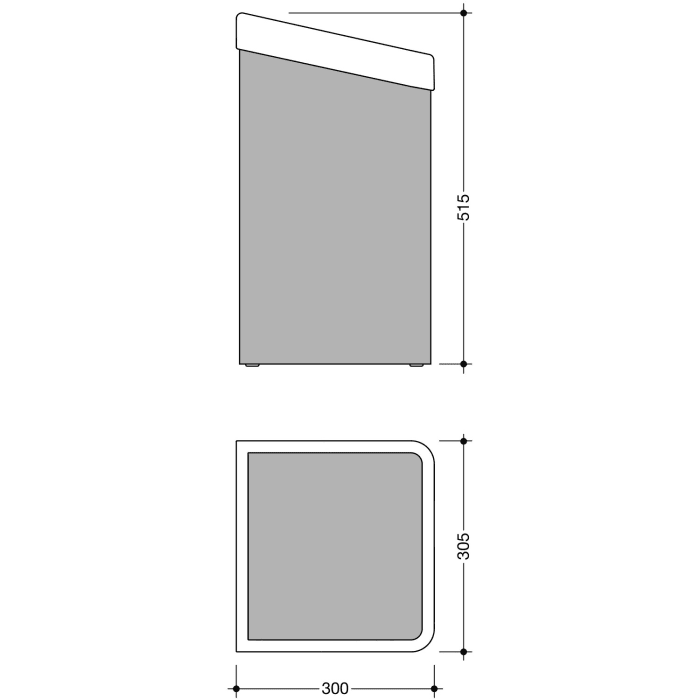 HEWI Serie 477 Papierhandtuchkorb