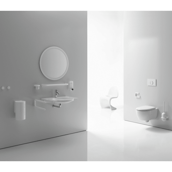 HEWI Serie 477 WC-Papierhalter mit Diebstahlschutz für Papierrolle