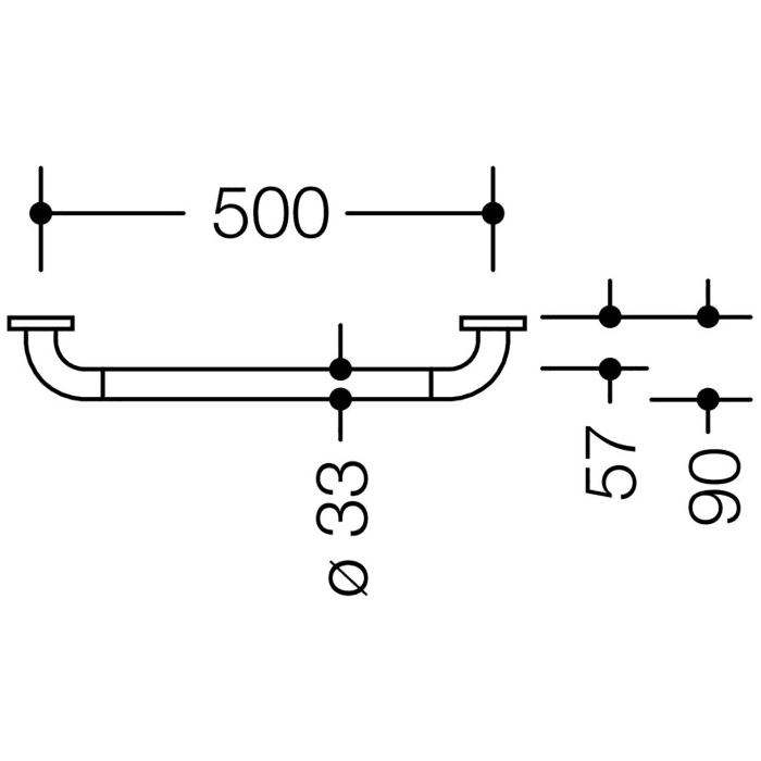 HEWI Serie 801 Haltegriff 50 cm