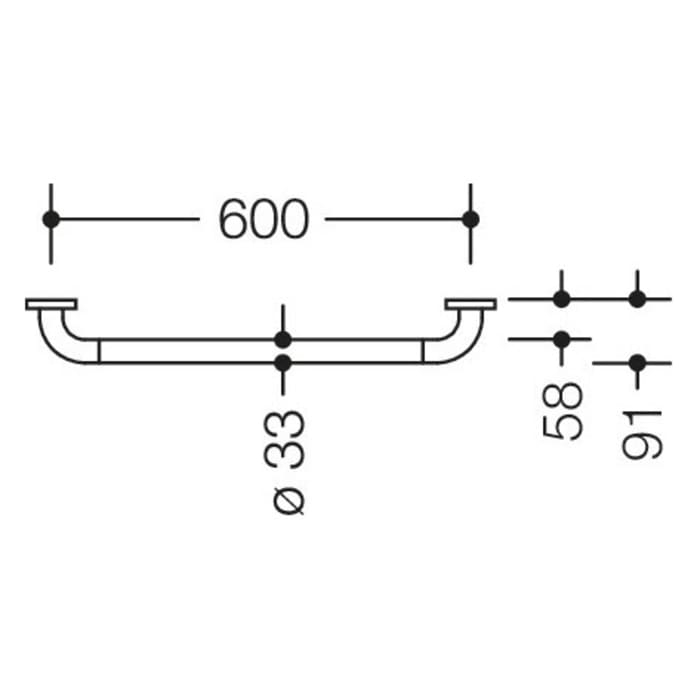 HEWI Serie 801 Haltegriff 60 cm