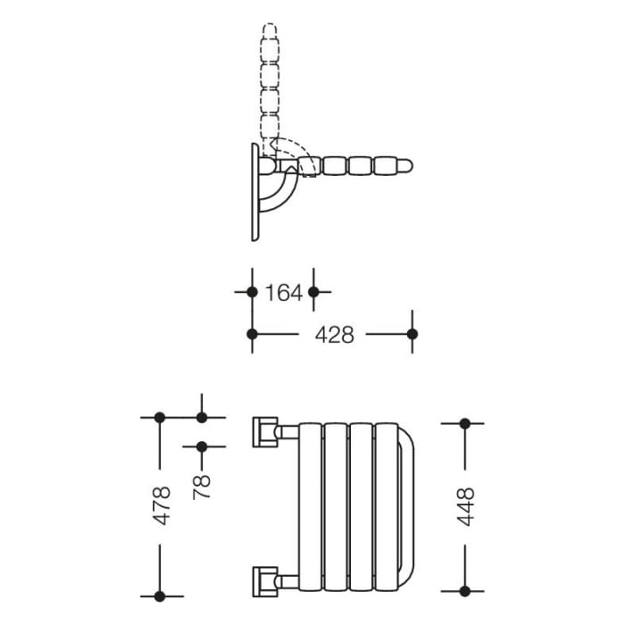 HEWI Serie 801 Klappsitz