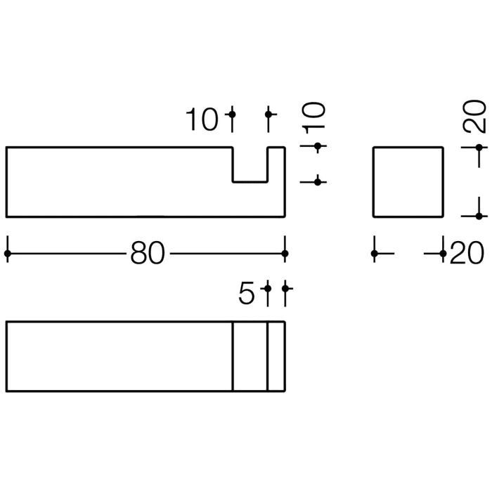 HEWI System 100 Haken groß