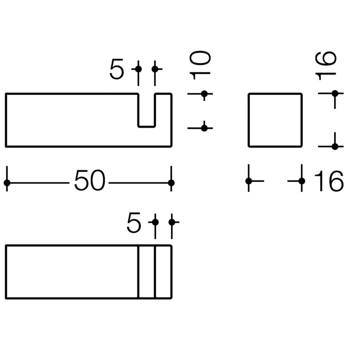 HEWI System 100 Haken klein