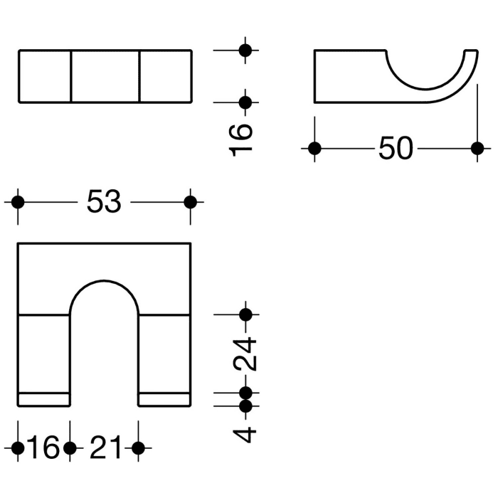 HEWI System 800 Doppelhaken