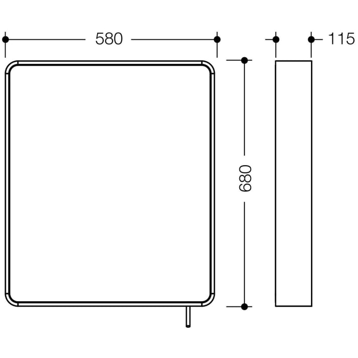 HEWI System 800 Kippspiegel