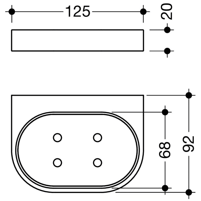 HEWI System 800 Seifenschale aus Polyamid mit Halter