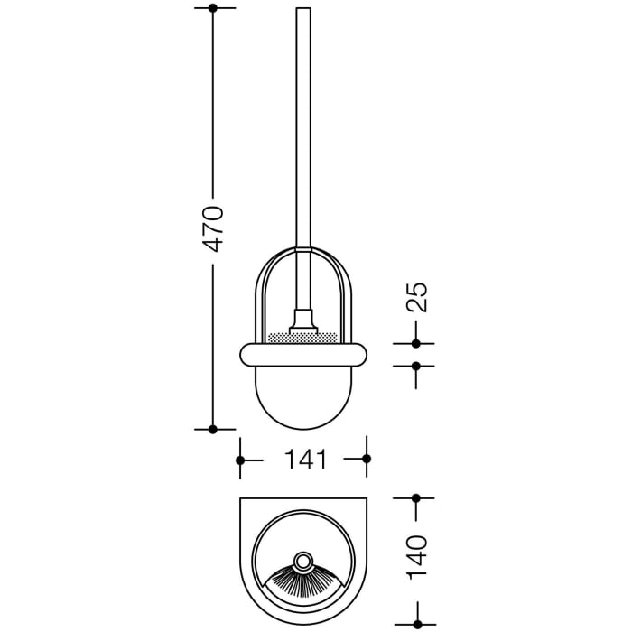 HEWI Serie 805 Classic WC-Bürstengarnitur
