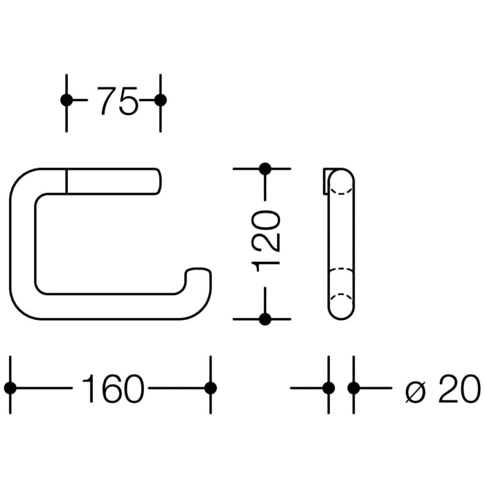 HEWI Serie 805 Classic WC-Papierrollenhalter