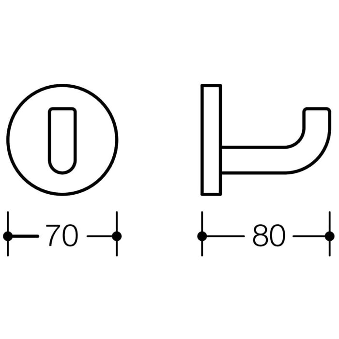 HEWI Serie 805 Classic Einzelhaken