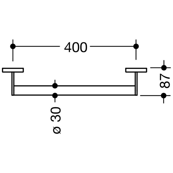 HEWI System 900 Haltegriff, 40 x 8,7 cm