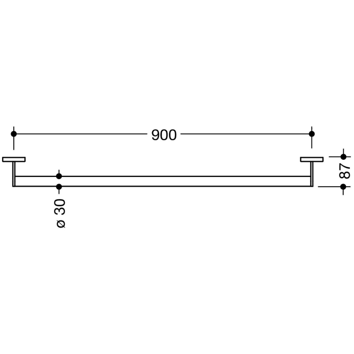 HEWI System 900 Haltegriff, 90 x 8,7 cm