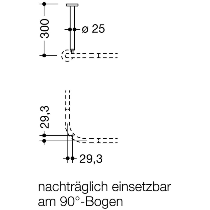 HEWI System 900 Deckenabhängung 30 cm