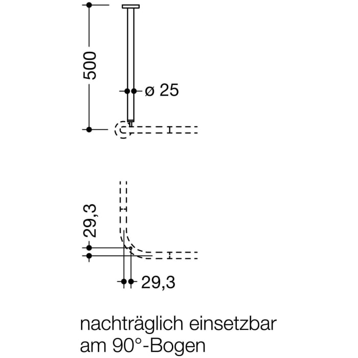 HEWI System 900 Deckenabhängung 50 cm