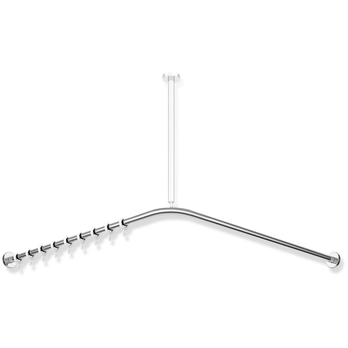 HEWI System 900 Vorhangstange für Duschwanne 90 x 90 cm