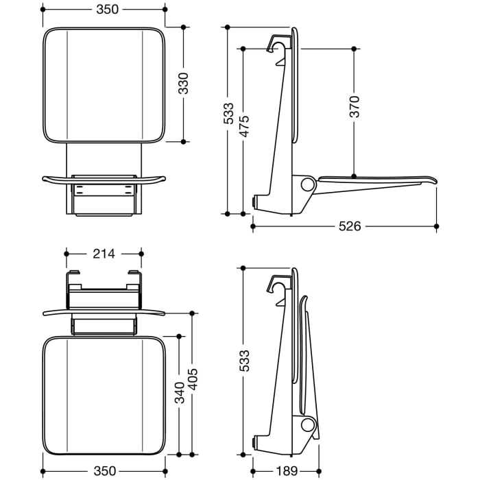 HEWI System 900 Einhängesitz