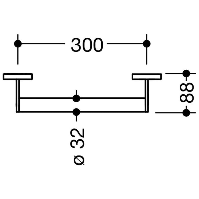 HEWI System 900 Haltegriff 30 x 8,8 cm