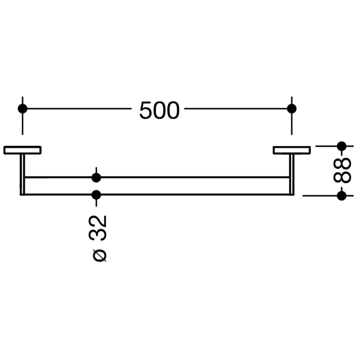 HEWI System 900 Haltegriff 50 x 8,8 cm