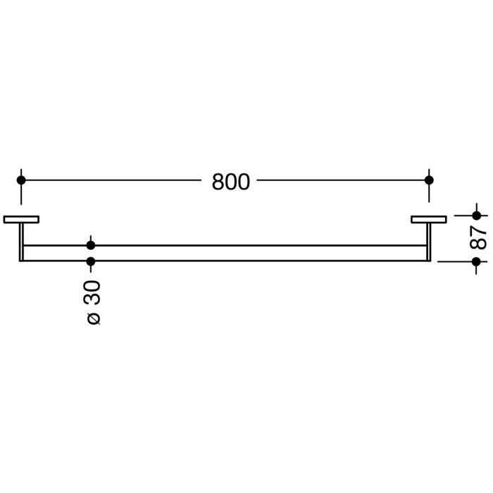 HEWI System 900 Haltegriff, 80 x 8,7 cm