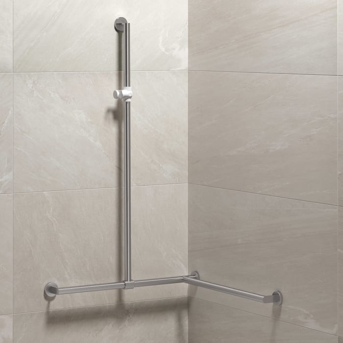 HEWI System 900 Duschhandlauf, 125 x 76,5 x 8,8 cm