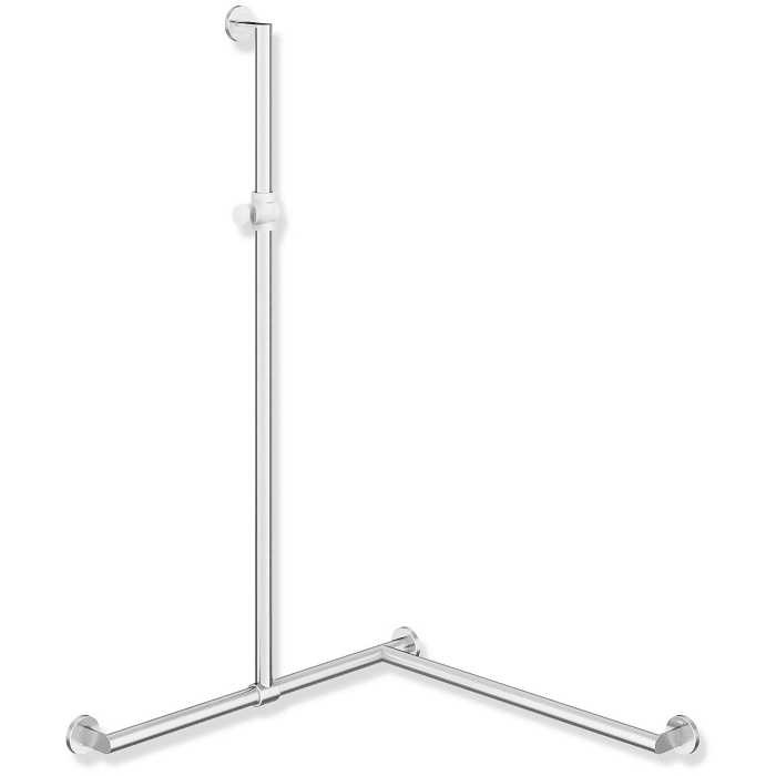 HEWI System 900 Duschhandlauf mit verschiebbarer Brausehalterstange links, 125 x 8,8 cm